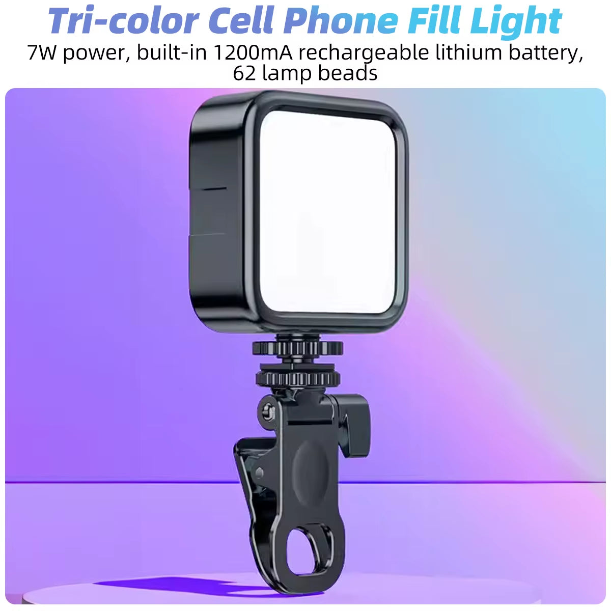 Portable LED Selfie Light for Iphone Samsung Ipad Mobile Phone Laptop Clip Ring Flash Fill Light Photo Video Photography Lamp
